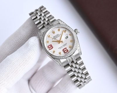 Rolex Datejust Lady Replica 904L Steel Imporeted Mechanical Movement Silver Strap Women Replica Watch